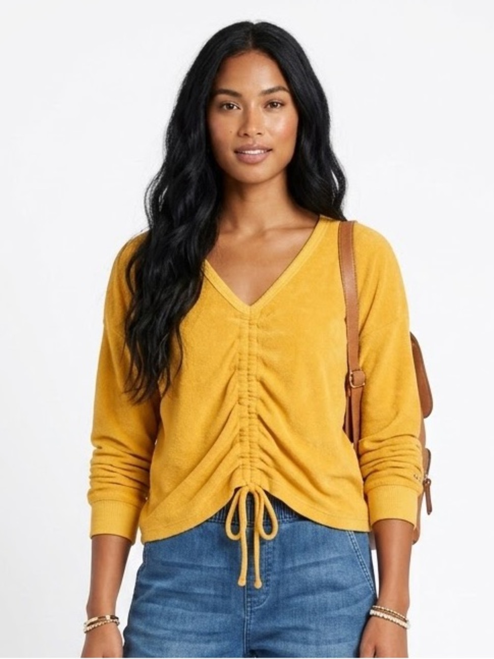 AERIE | NWT TERRY CLOTH CINCH FRONT TOP